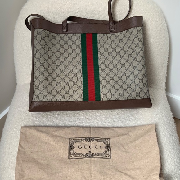 BROWN GG LARGE SUPREME OPHIDIA BAG WITH DUST BAG IN GREAT CONDITION - Picture 3 of 10